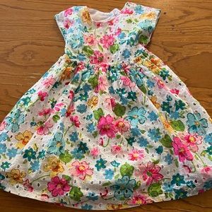 Toddler Girl Flower Pattern Dress